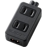 ELECOM ACアダプタ用タップ 2pin 2個口 T-ACTAP22