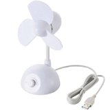 ELECOM USB扇風機/台座型/無段階風量調整機能付き FAN-U17WH